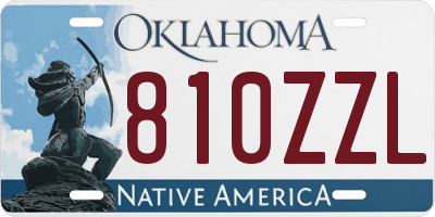 OK license plate 810ZZL
