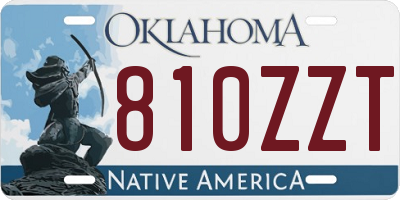 OK license plate 810ZZT