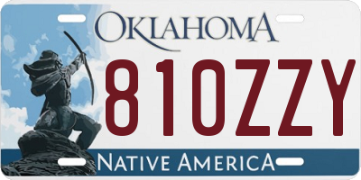 OK license plate 810ZZY