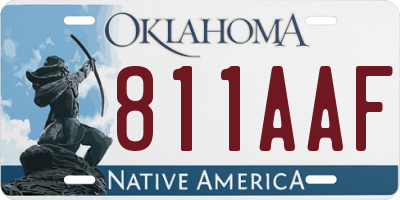 OK license plate 811AAF