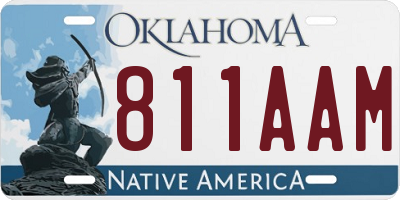 OK license plate 811AAM