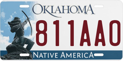 OK license plate 811AAO