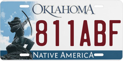 OK license plate 811ABF