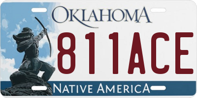 OK license plate 811ACE