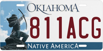 OK license plate 811ACG