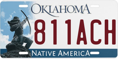 OK license plate 811ACH