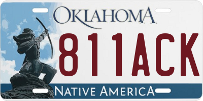 OK license plate 811ACK