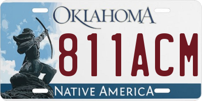 OK license plate 811ACM