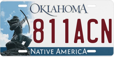 OK license plate 811ACN