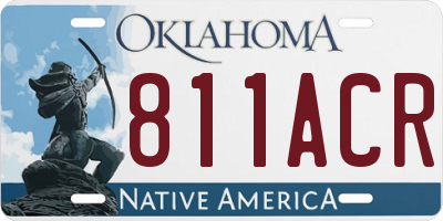 OK license plate 811ACR