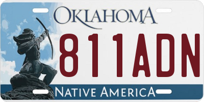 OK license plate 811ADN