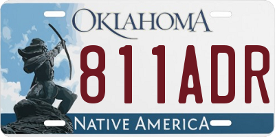 OK license plate 811ADR