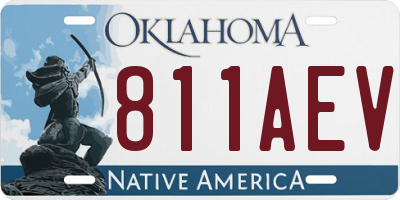 OK license plate 811AEV