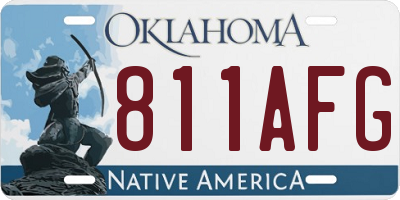 OK license plate 811AFG