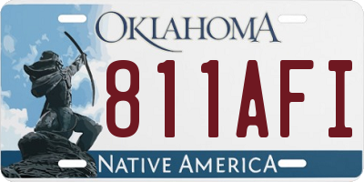 OK license plate 811AFI