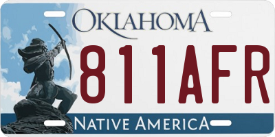 OK license plate 811AFR