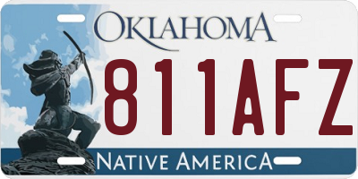 OK license plate 811AFZ
