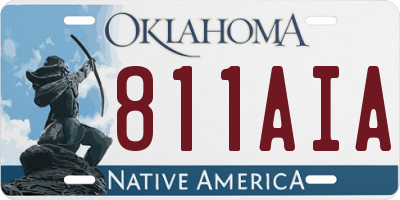 OK license plate 811AIA