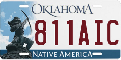 OK license plate 811AIC