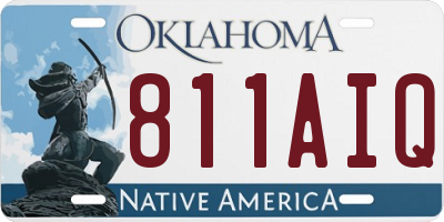 OK license plate 811AIQ