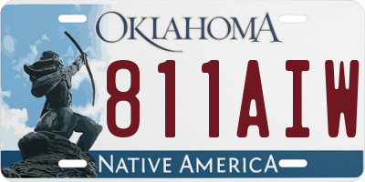 OK license plate 811AIW