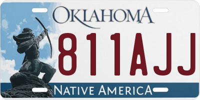 OK license plate 811AJJ