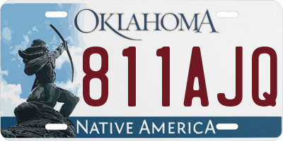 OK license plate 811AJQ