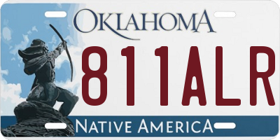 OK license plate 811ALR