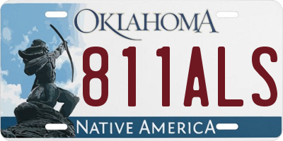 OK license plate 811ALS