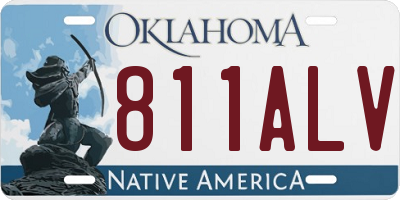 OK license plate 811ALV