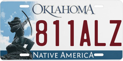 OK license plate 811ALZ