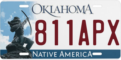 OK license plate 811APX