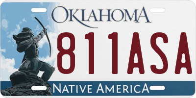 OK license plate 811ASA
