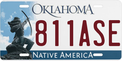 OK license plate 811ASE