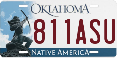 OK license plate 811ASU