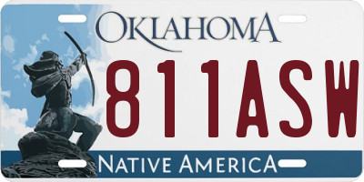 OK license plate 811ASW