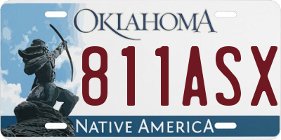OK license plate 811ASX