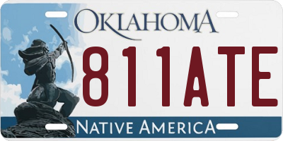 OK license plate 811ATE