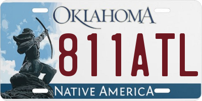OK license plate 811ATL