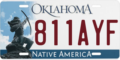 OK license plate 811AYF