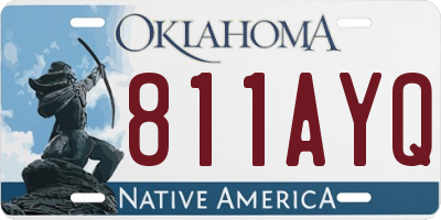 OK license plate 811AYQ