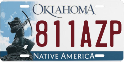 OK license plate 811AZP