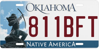 OK license plate 811BFT