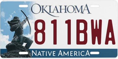 OK license plate 811BWA