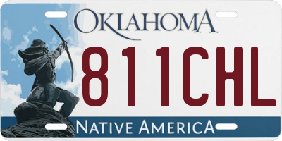 OK license plate 811CHL