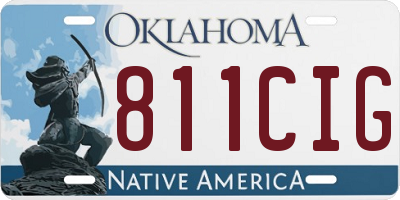 OK license plate 811CIG