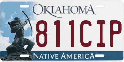 OK license plate 811CIP
