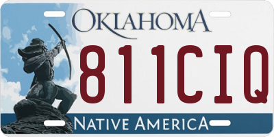 OK license plate 811CIQ