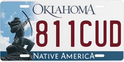 OK license plate 811CUD