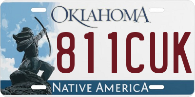 OK license plate 811CUK